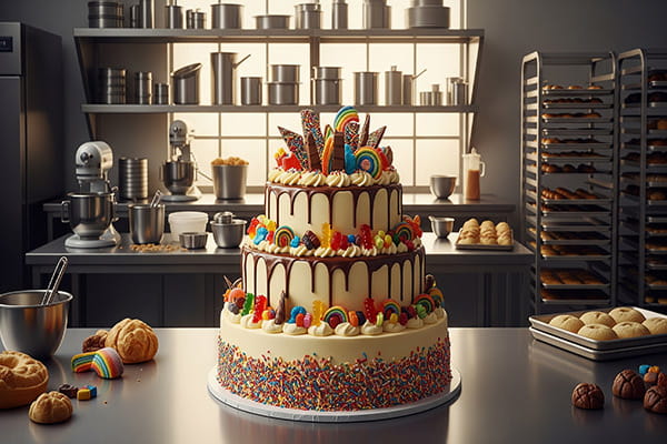 تزیین کیک تولد با ترافل و اسمارتیز