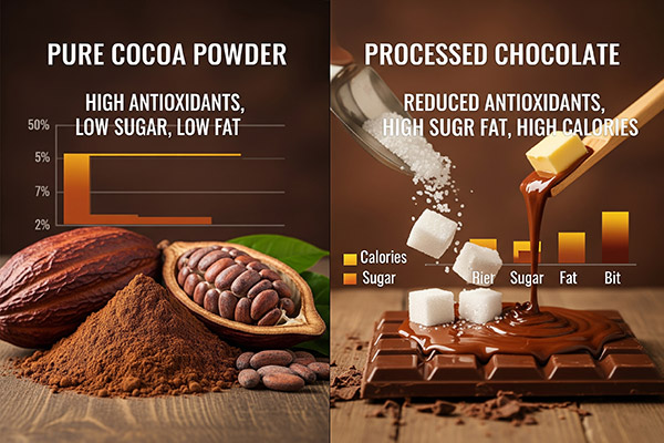 فواید کاکائو در مقابل شکلات